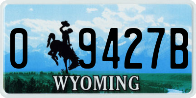 WY license plate 09427B
