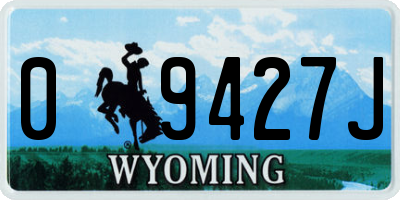WY license plate 09427J