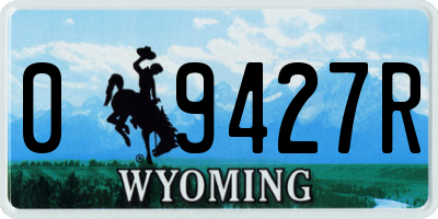 WY license plate 09427R