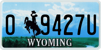 WY license plate 09427U