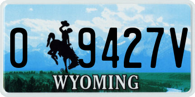 WY license plate 09427V
