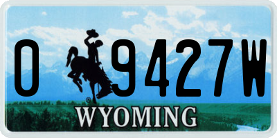 WY license plate 09427W