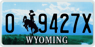 WY license plate 09427X