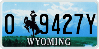WY license plate 09427Y