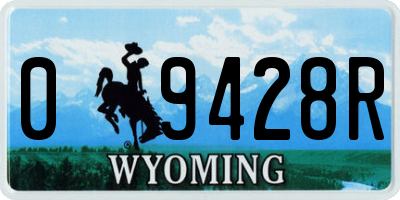 WY license plate 09428R