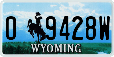 WY license plate 09428W