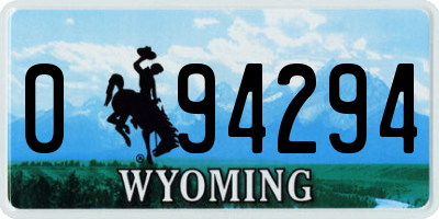 WY license plate 094294