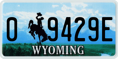 WY license plate 09429E