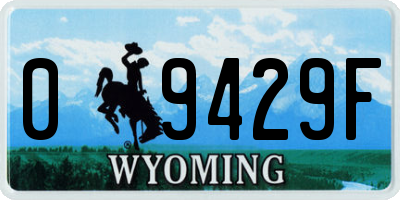 WY license plate 09429F