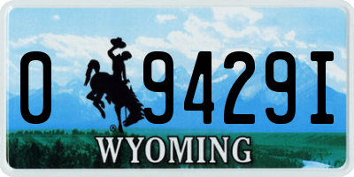 WY license plate 09429I