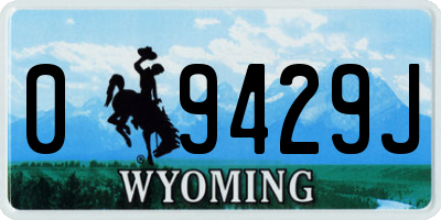 WY license plate 09429J