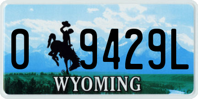 WY license plate 09429L