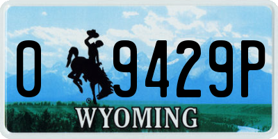 WY license plate 09429P