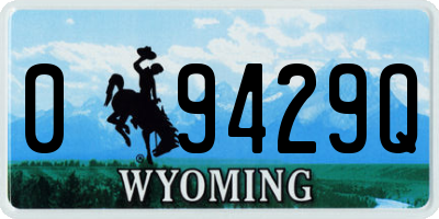 WY license plate 09429Q