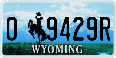 WY license plate 09429R