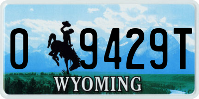 WY license plate 09429T