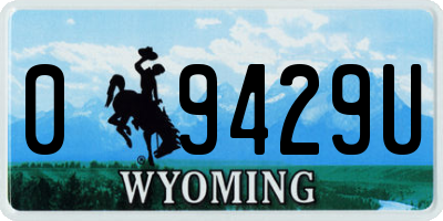 WY license plate 09429U