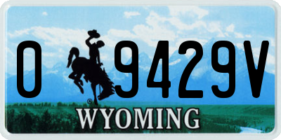 WY license plate 09429V