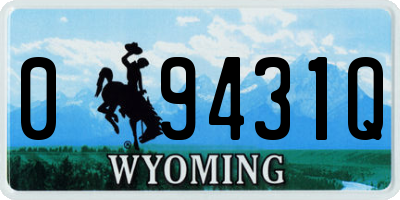 WY license plate 09431Q
