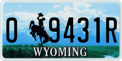 WY license plate 09431R