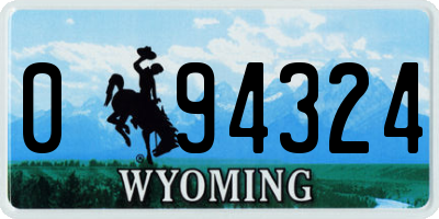 WY license plate 094324