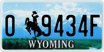 WY license plate 09434F