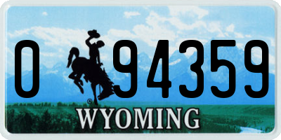 WY license plate 094359