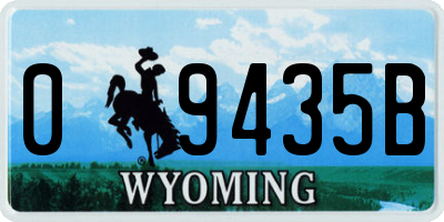 WY license plate 09435B