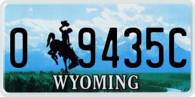 WY license plate 09435C