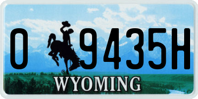 WY license plate 09435H