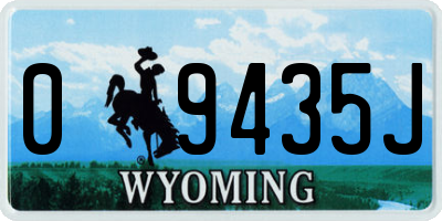 WY license plate 09435J
