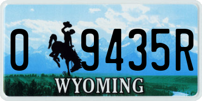 WY license plate 09435R