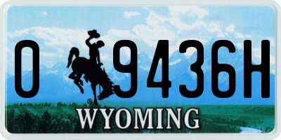 WY license plate 09436H