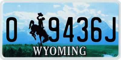 WY license plate 09436J