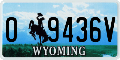 WY license plate 09436V