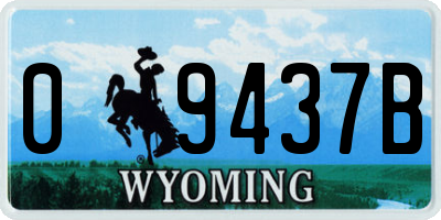 WY license plate 09437B