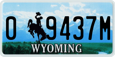 WY license plate 09437M