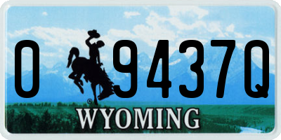 WY license plate 09437Q