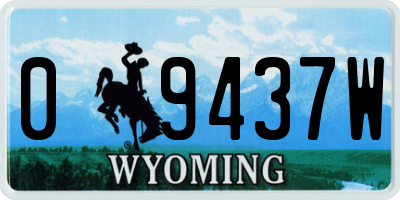 WY license plate 09437W