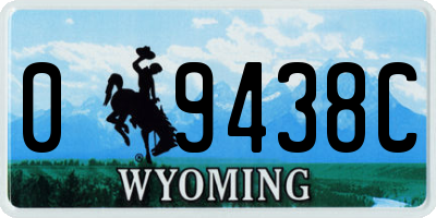 WY license plate 09438C