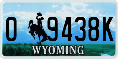 WY license plate 09438K