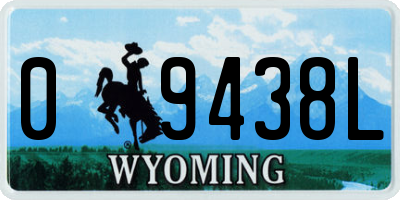 WY license plate 09438L