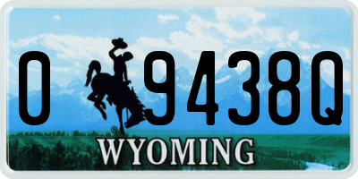 WY license plate 09438Q
