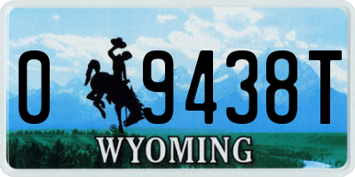 WY license plate 09438T