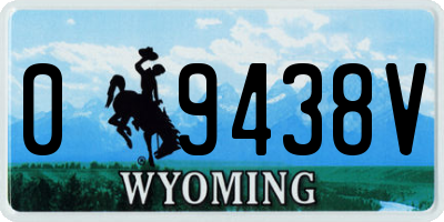 WY license plate 09438V