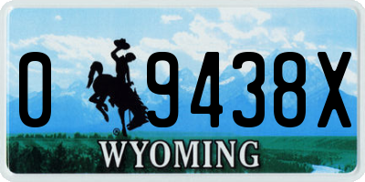 WY license plate 09438X