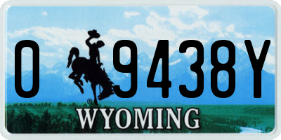 WY license plate 09438Y