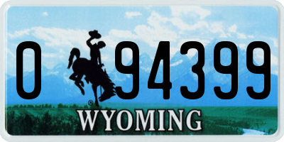 WY license plate 094399