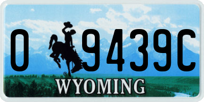 WY license plate 09439C