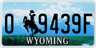 WY license plate 09439F